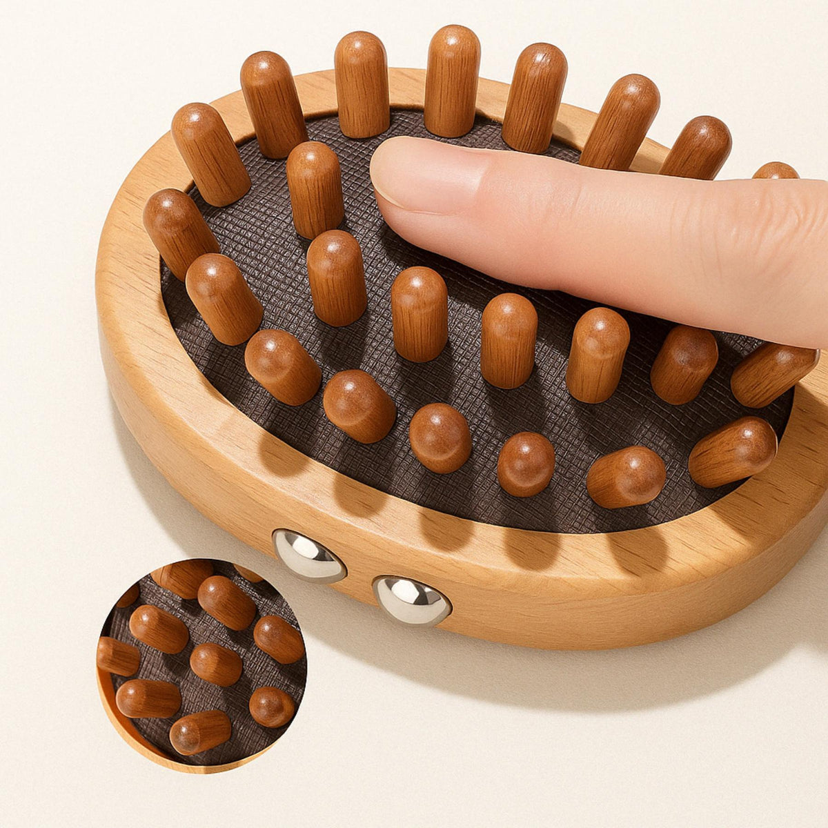 Brosse de Massage Anti-Cellulite en Bois Naturel