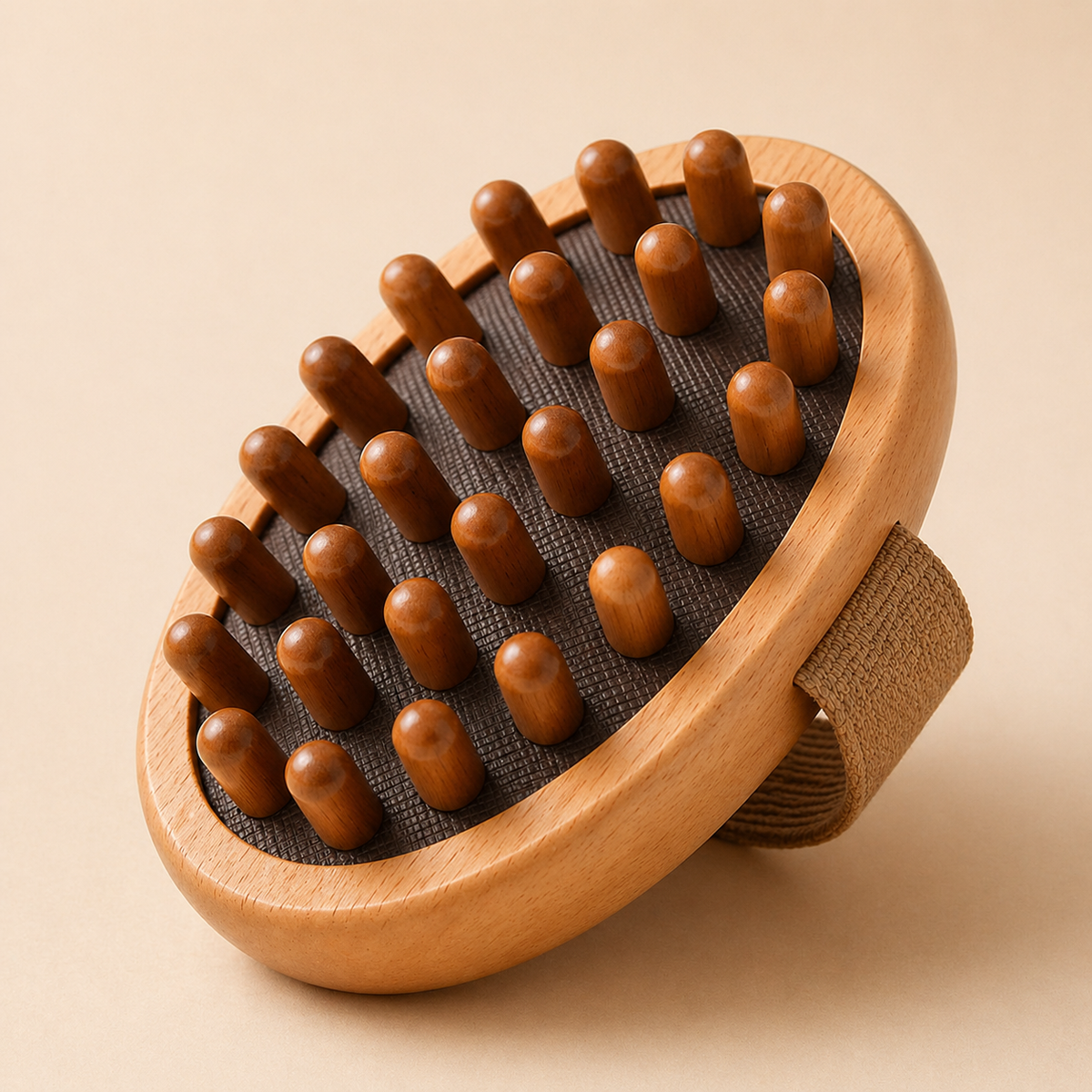 Brosse de Massage Anti-Cellulite en Bois Naturel